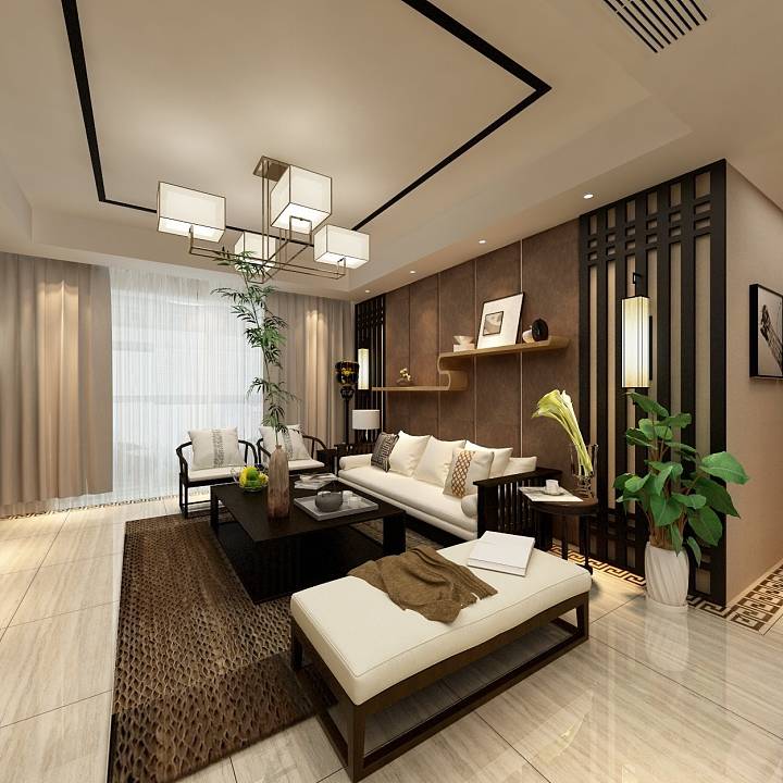 新中式客廳裝飾架裝修效果圖片與設(shè)計(jì)解析